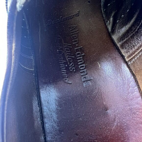 Vintage Allen Edmonds Boulevard Wingtip Shoes Size 10.5 B 6375 Brown USA main image 6